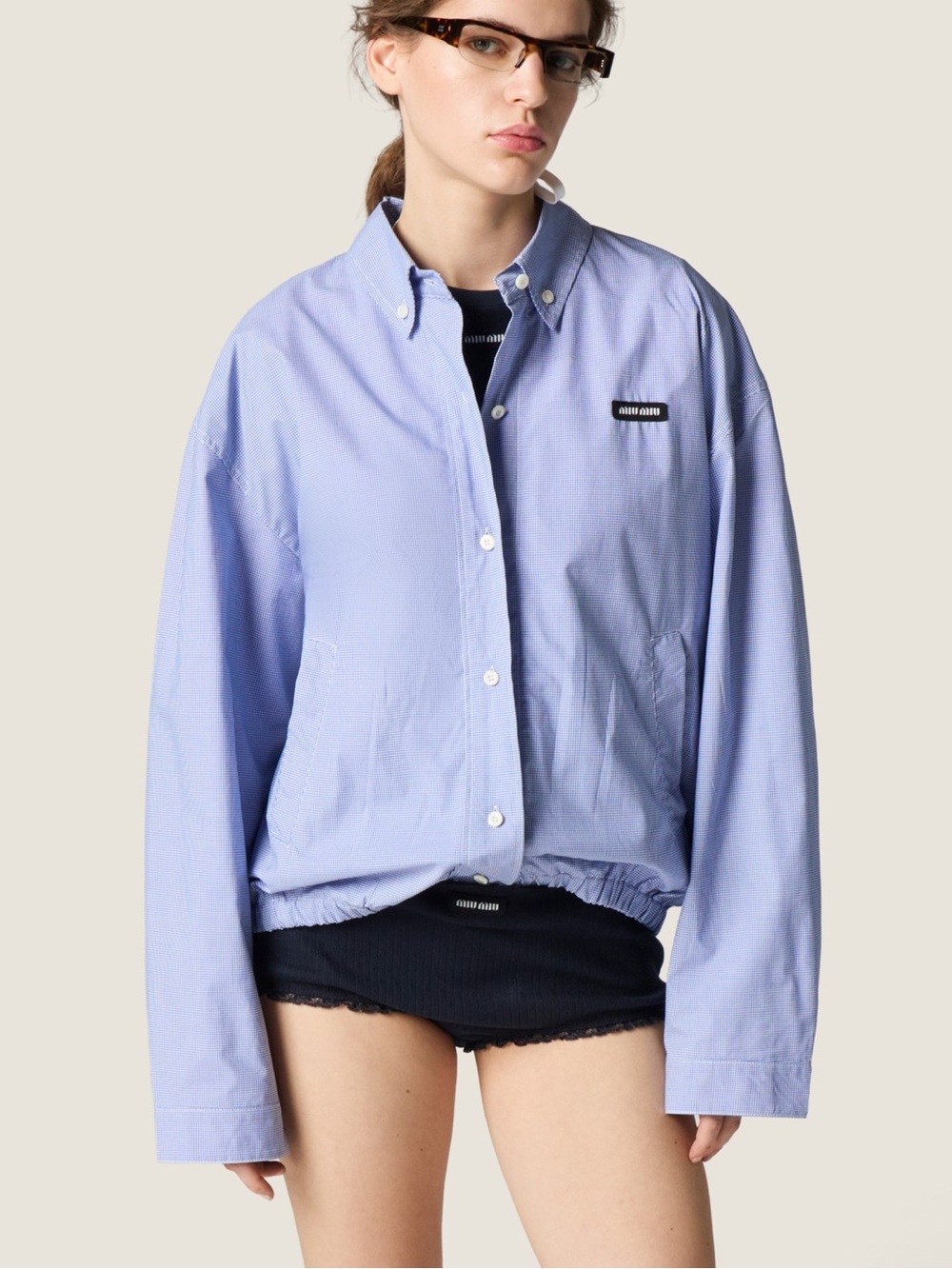 Miu Miu Gingham check blouson jacket It36